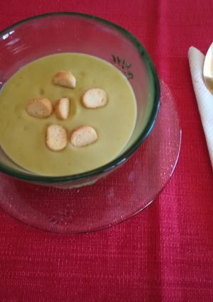 Una foto de Crema de calabacín