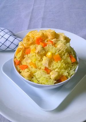 Foto resep Nasi mutiara kuning(nasi kuning)