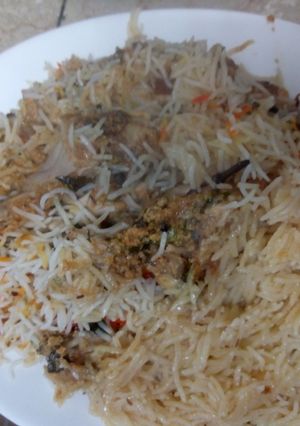A picture of Kache Ghosht Ki Biryani.