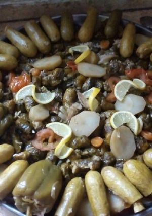 صورة لوصفة محاشي كوسا وورق عنب وفليفله