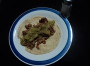 Una foto de tortilla de harina con huevo