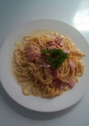 Una foto de Pasta con crema de leche