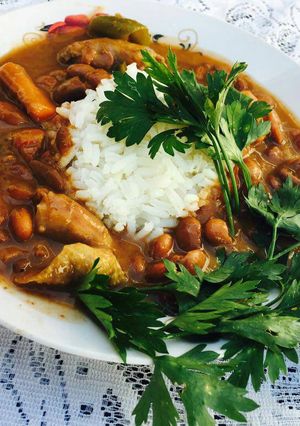 A picture of Feijoada (brown beans stew).