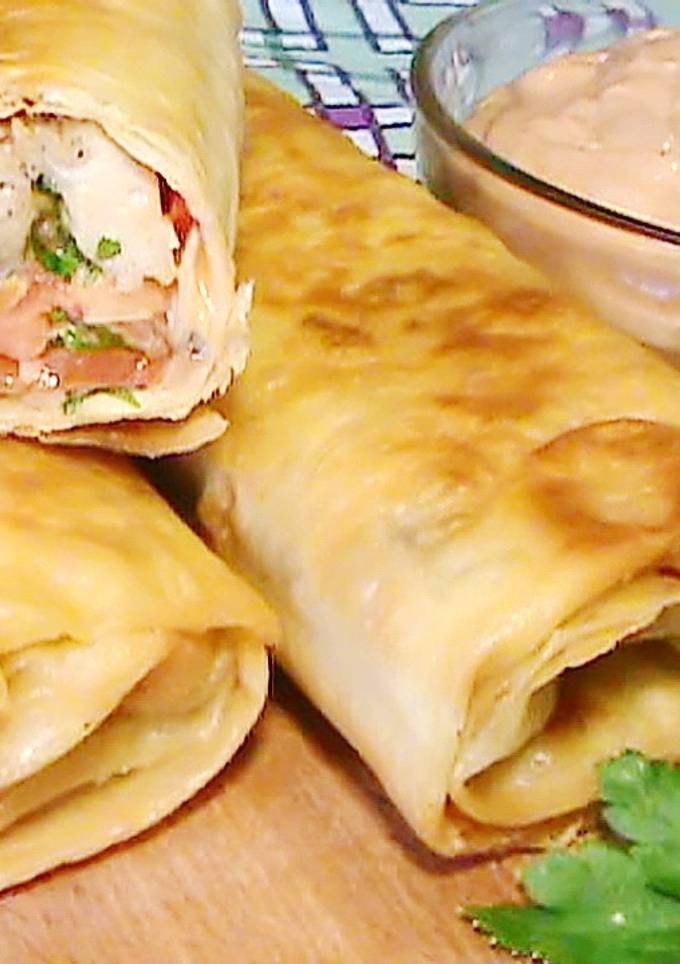 Шаурма с курицей по-домашнему