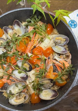 A picture of Seafood Pan Rice.
