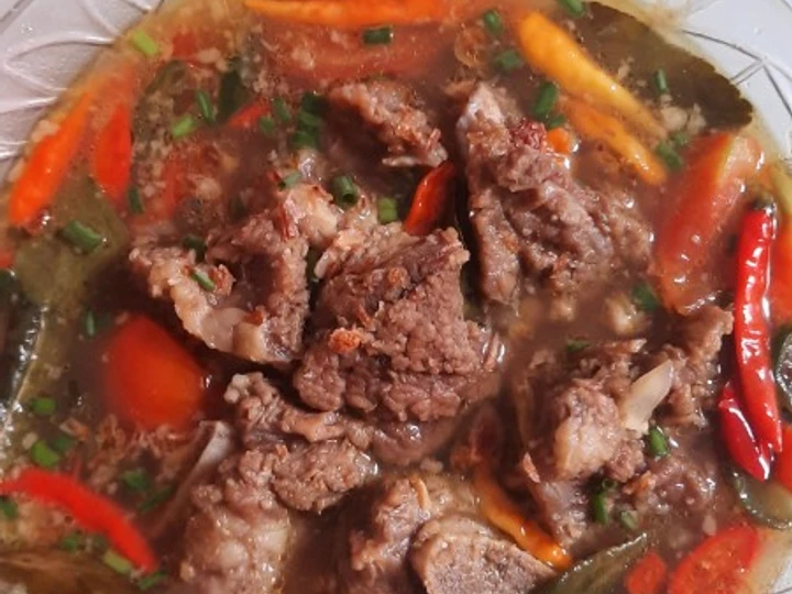 Langkah Gampang Membuat Resep Asem asem iga sapi Anti Ribet, Lezat