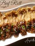 Enoki beef roll sauce teriyaki