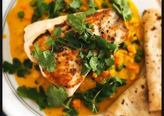 Simple Way to Prepare Speedy Grouper Fillets with Ginger and Coconut Curry