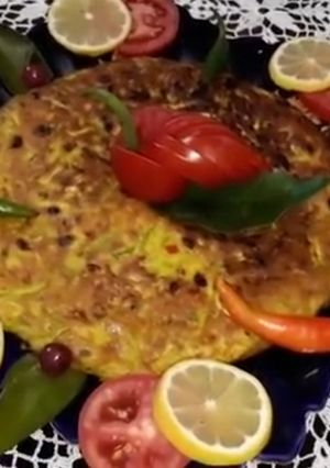 عکسی از دستور کوکوی کدو سبز بهاز پز خونه مامان جونم😍