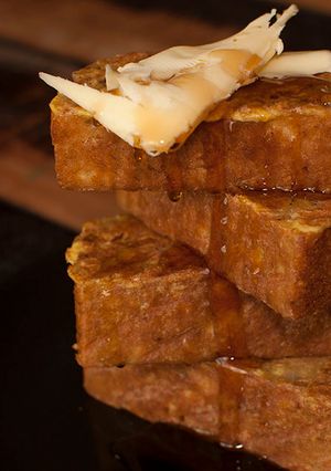 A picture of Homemade Banana Bread French Toast.
