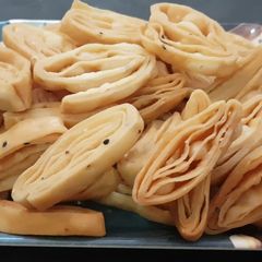 A picture of Layered Namak Para - Layered Nimki.