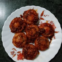 A picture of Korean Style Chilli Garlic Potatoes.