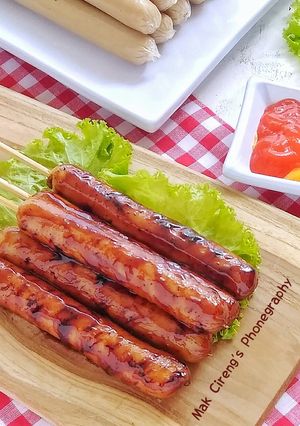 Foto resep Sosis bakar saus lada hitam