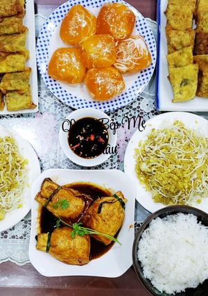 Hình của món Mâm chay cúng rằm tháng Giêng.