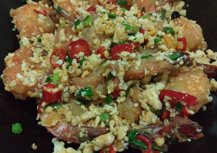 Resep: Udang goreng Telor Asin yang Lezat