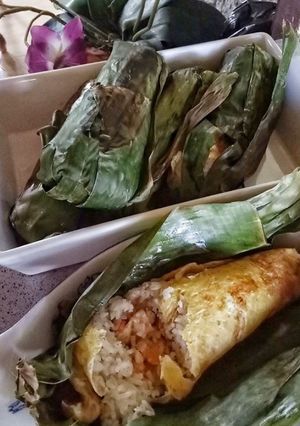 Foto resep Nasi Gurih Gulung Bakar
