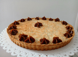 Una foto de Tarta de coco y dulce de leche 🥥