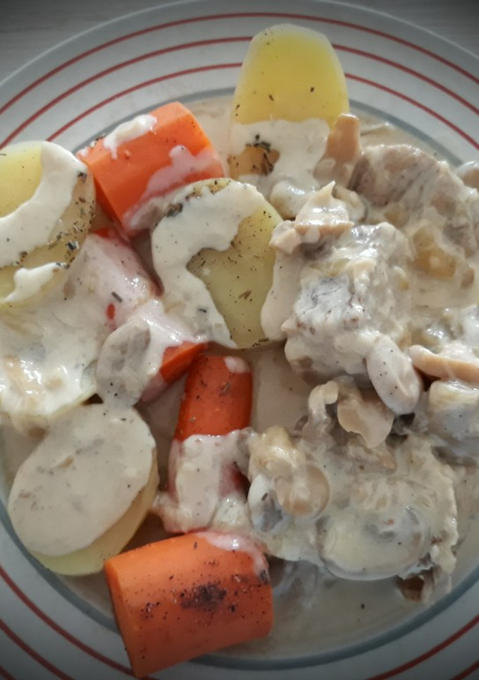 Una foto de Solomillo de cerdo con salsa de champiñones