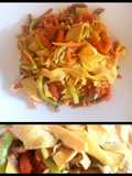 Fetuccini o cinta gruesa, salteado con vegetales. #Mercado