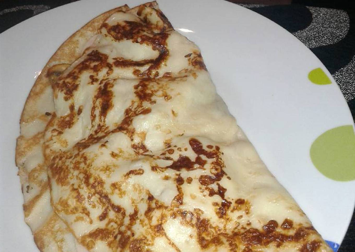 Crepe de pavo y bolets