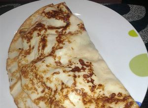 Una foto de Crepe de pavo y bolets