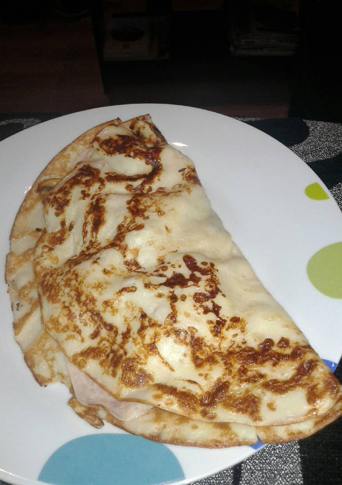 Una foto de Crepe de pavo y bolets