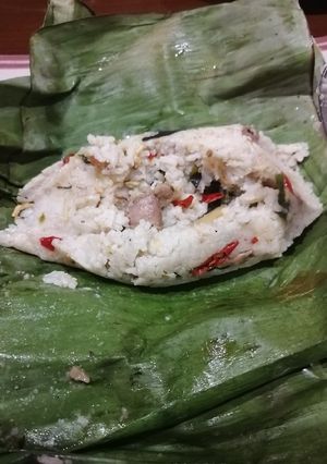 Foto resep Nasi bakar cumi asin