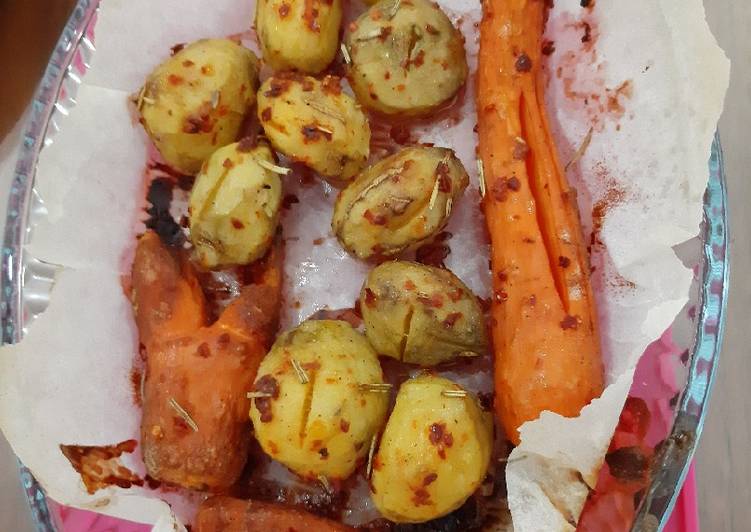 Steps to Make Favorite Roasted Potato &amp; Carrot