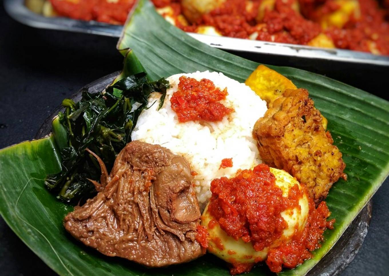 Nasi Campur Gudeg, Telur & Tahu Tempe
