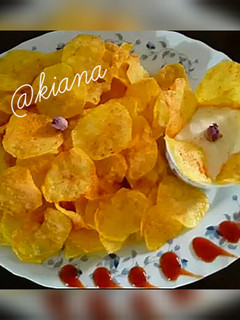عکسی از دستور ❤چیپس سرکه نمکی😋