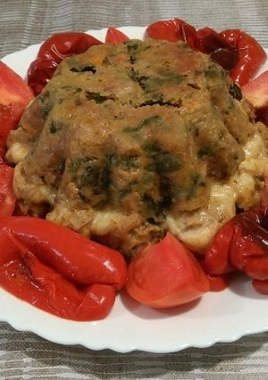 Una foto de Pastel de carne y espinacas
