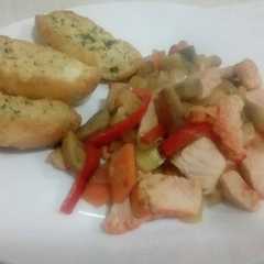 รูปของ Pechuga de pavo con verdura