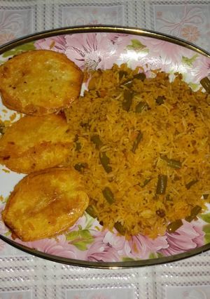 عکسی از دستور لوبیا پلو