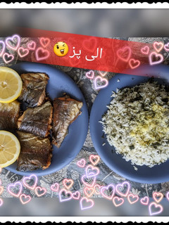 عکسی از دستور 🍽 سبزی پلو با ماهی 🍽