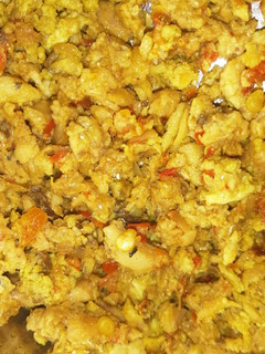 A picture of Egg sardines sauce.
