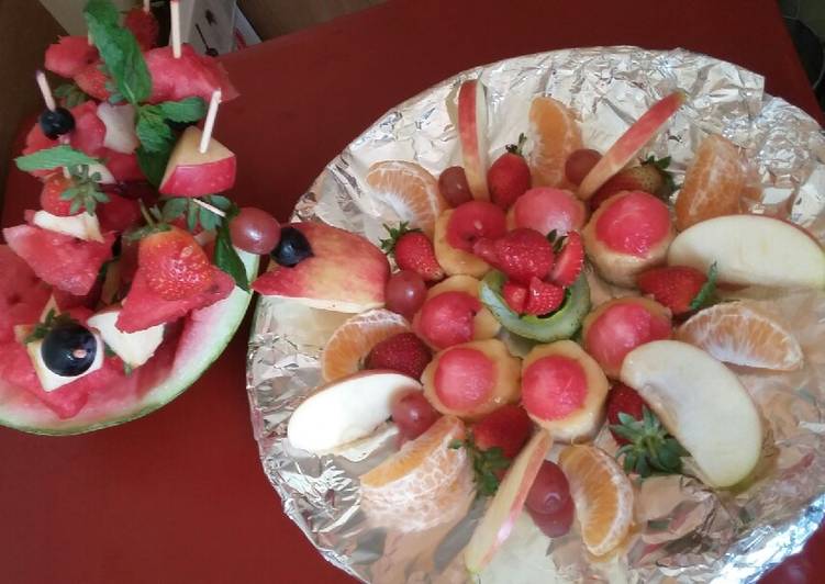 Recipe of Homemade Fruit platter | So Tasty Food Recipe From My Kitchen
