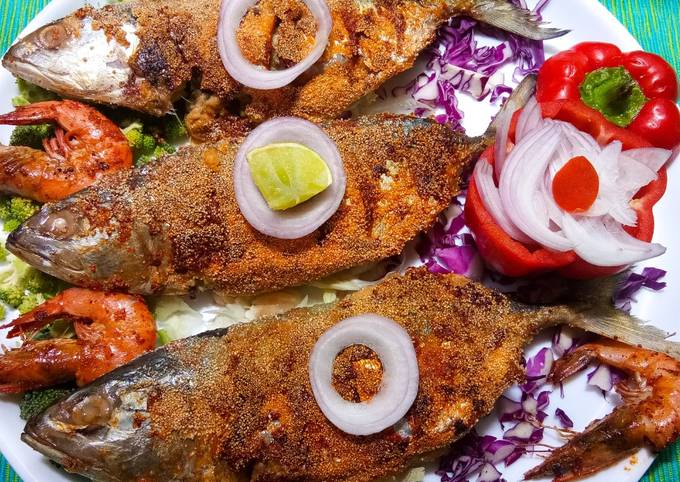 Recipe of Delicious Paneer Stuffed Tawa Mackerel