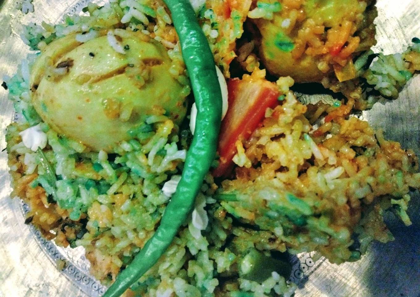 Egg Biryani with Mix Veggies