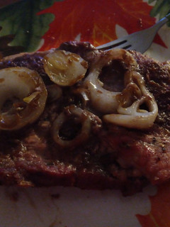 A picture of Onion Gravy Pork Steaks.