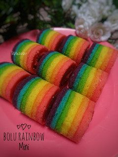 Foto resep Bolu Gulung Rainbow Mini