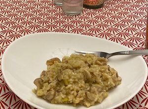 Una foto de Risotto de hongos