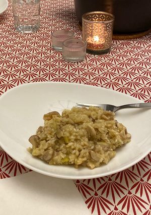 Una foto de Risotto de hongos