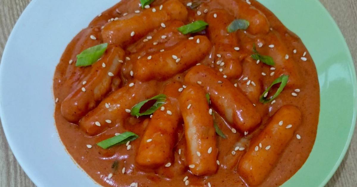 Resep Rose Tteokbokki Dari Nasi Sisa Mudah dan Praktis Dihidangkan