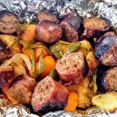 Sausage and Potato Foil Packs A picture of Sausage and Potato Foil Packs.