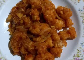 Resep Terbaru Udang crispy saus asam manis Gurih Mantul