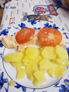 Una foto de Salmón en papillote