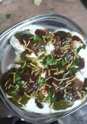 A picture of Heart shapes aalu tikki.