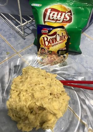 Foto resep Indomie soto with Fettucine carbonara