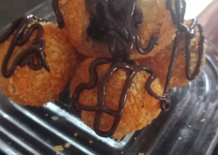 Bola bola pisang coklat krispi