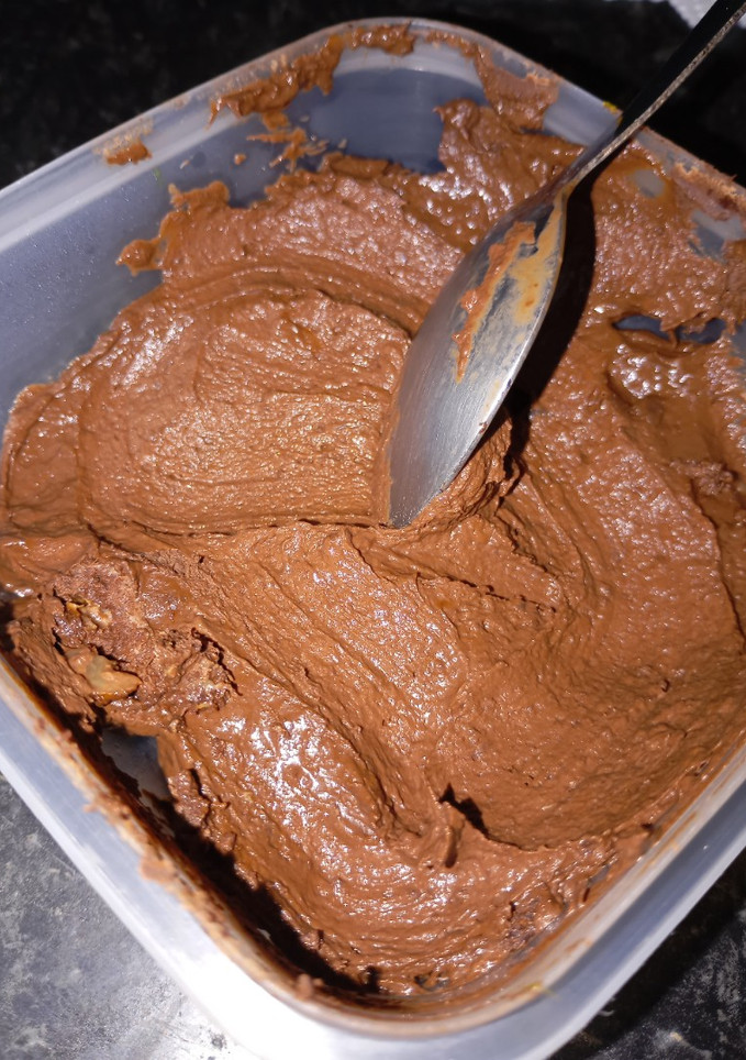 Una foto de Mousse proteica